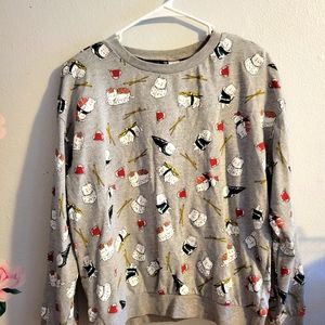Divided Sushi Cat pull over long-sleeved shirt